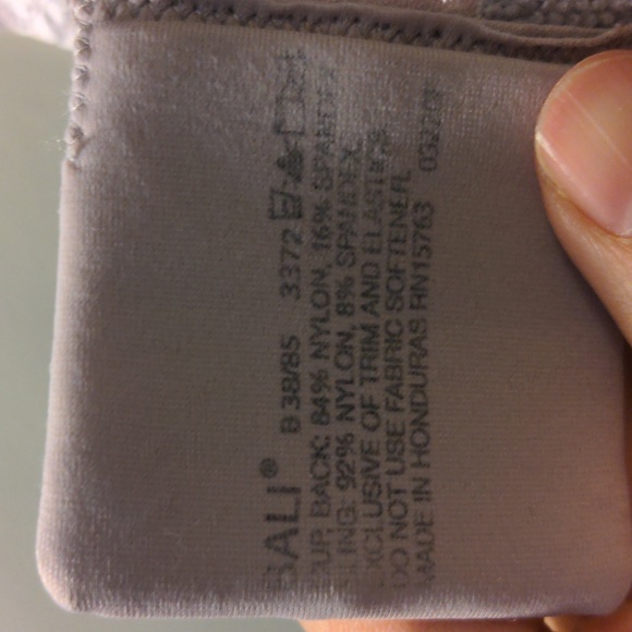 Bali Light Purple Floral Lace Wireless Bra 38D EUC - Picture 11 of 11